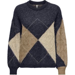Only - ONLNOEME LIFE LS JQ O-NECK KNT - Gebreide Trui - Night Sky
