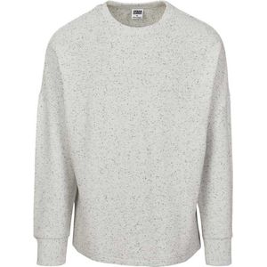 Urban Classics Crewneck sweater/trui -5XL- Cut On Sleeve Naps Interlock Grijs