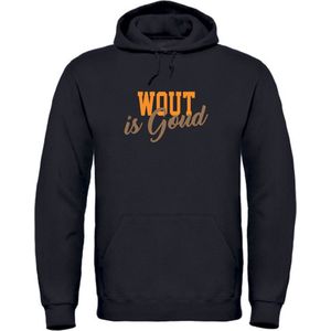 Hoodie zwart M - Wout is goud - soBAD. | EK 2024 | Unisex | Sweater dames | Sweater heren | Voetbal