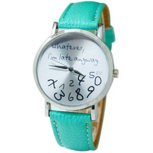 Whatever I'm Late Anyway Horloge - Turquoise