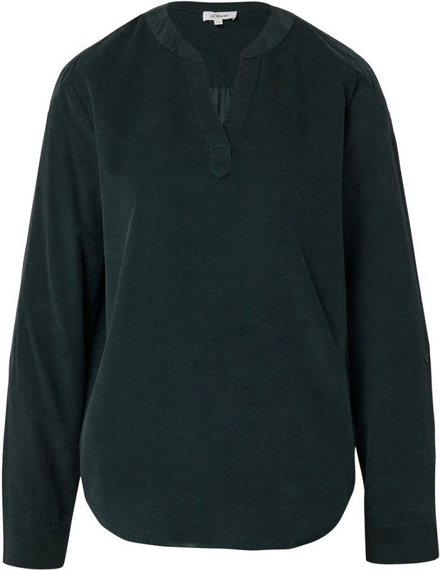 s.Oliver - Blouse - Petrol - Wijde Blouse - Lange Mouw