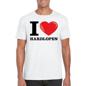 I love hardlopen t-shirt wit heren XL