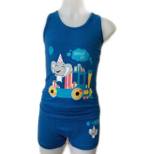 Embrator Jongens Ondergoedsetje Birthday Boy kobaltblauw maat 104/110