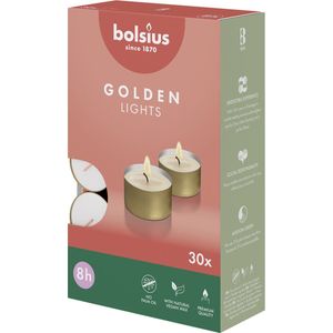 Bolsius - 180 Waxinelichtjes - Gouden Cup - Theelichtjes - 8 branduren - Grootverpakking