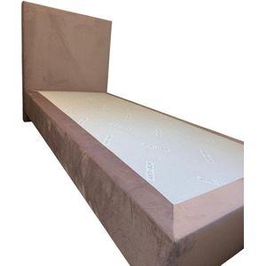 Boxspring OP MAAT met opbergruimte en hoofdbord (zonder matras) - 90x180 + (Verkrijgbaar in Zwart, Antraciet, Licht Grijs en Beige) - Alle maten verkrijgbaar