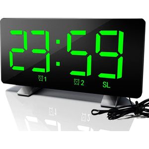 Equivera Wekkerradio - Wekkerradio - Klokradio - Digitale Wekker - USB-Oplaadpoort - LED-Scherm - SluimerFunctie