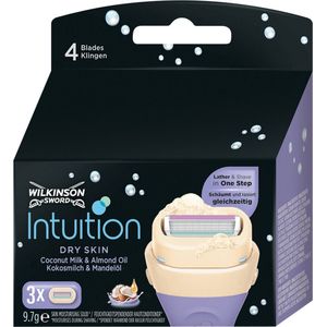 Wilkinson Scheermesjes Wilkinson Intuition Mesjes Dry Skin - 3 mesjes - Voordeelverpakking 12 stuks