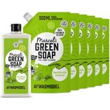 Marcel's Green Soap Afwasmiddel Basilicum & Vertivert Gras + 6 Navullingen Pakket