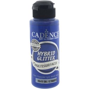 Cadence Hybrid Acrylverf Glitter 120 ml Ultramarine