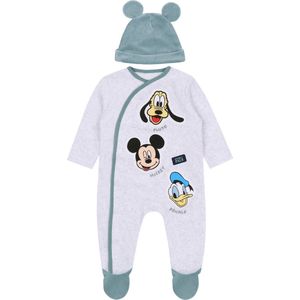 Grijze jongensromper + muts - Mickey Mouse and Friends DISNEY / 74 cm