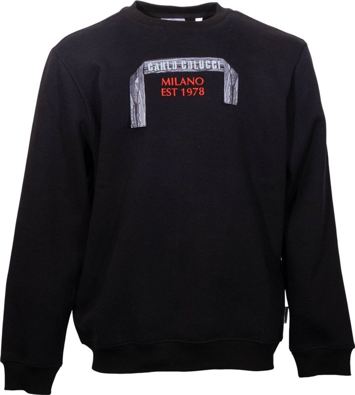 Carlo Colucci - Crewneck Sweatshirt - Zwart - Heren