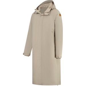 MGO Linc - Waterdichte lange herenjas - Regen jacket mannen - Taupe - Maat XL