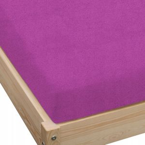 Fleece Hoeslaken met Elastiek 180x200cm - Dik & Fuchsia