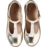 Ballerina's - Goud - Platte Leren Ballerina's - Antislipbuitenzool