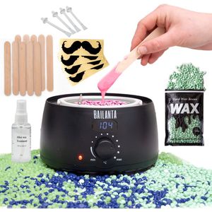 Bailanta - Wax Apparaat Set - Ontharingsapparaten - Zwart - Inclusief 400G Wax Bonen en Spatels