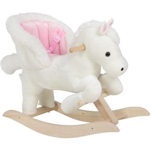 Zylo® Hobbeldier - Schommeldier - Voor Jongens en Meisjes - 69x28x56cm - Wit