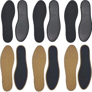 3 paar Cinnamon inlegzolen - antislip fleece tegen zweet en voetgeur - zwart - maat 43