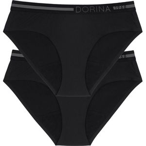 Dorina 2-pack - Menstruatie ondergoed - Hipster - XXL - Zwart