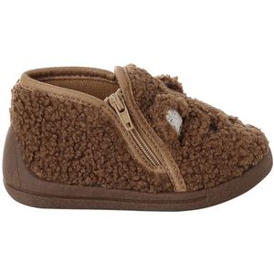 Babyslofjes - Bruin - 3D-dierenhoofd - Pantoffels