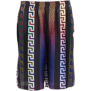 Versatile Swim Shorts with Unique Pattern and Elastic Waistband for