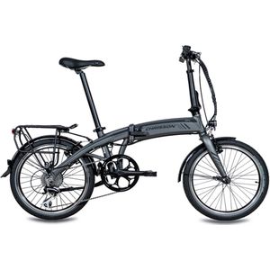 Chrisson EF1 Elektrische Vouwfiets 20 Inch - Plooifiets 30 cm - 8 Versnellingen - V-Brakes - Matgrijs