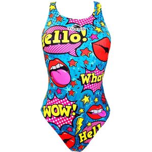 Dames zwempak uit 1 stuk Turbo Pop Comic