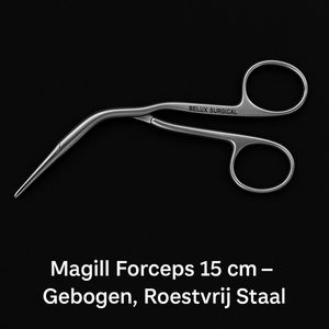 Belux Surgical Instruments / Magill Forceps 15 cm – Gebogen, Roestvrij Staal