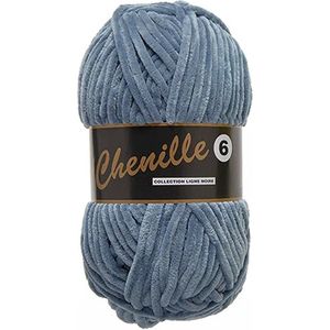Chenille 6 - Grijsblauw 022 - Lammy yarns - 5 stuks