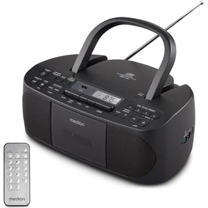 Stereo radio met CD-speler, cassette, USB-aansluiting en AUX-in