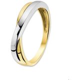 Ring 14K Bicolor Goud Geel/Wit