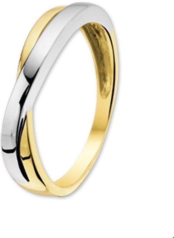 Ring 14K Bicolor Goud Geel/Wit