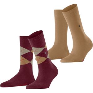 Burlington - Everyday Mix - Sokken - Rood Wine - 2 paar