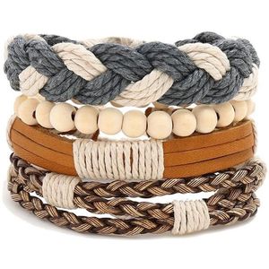 Armband voor heren set van 4 stuk