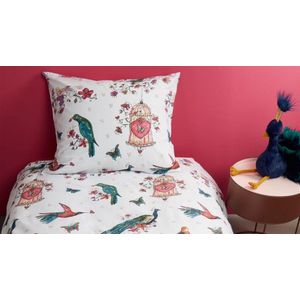 Beddinghouse Kids Sweet Birds dekbedovertrek - Eenpersoons - 100x135 - Roze