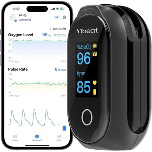 Bluetooth Pulsoximeter met Continue Modus en Oplaadbare Vingertop Bloedzuurstofmonitor