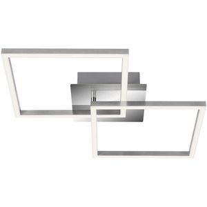 Briloner Leuchten FRAME Plafondlamp - LED - 24W - Dimbaar - Draaibaar - Chroom Zilver