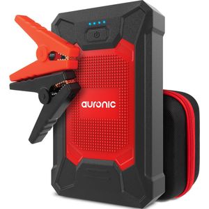 Auronic 12V Jumpstarter voor Auto – 600A / 7.200 mAh – 4-in-1 starthulp – Incl. tas - Rood/Zwart