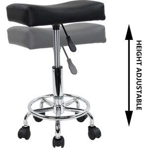 Draaibare Kruk - Rolling stool Rocking chair Work stool with adjustable backrest Swivel Stool