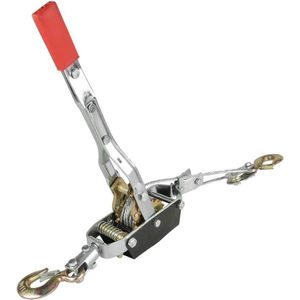 Handmatige staaldraadlier - staaldraadtakel met dubbele haak - heavy duty - 4 ton - gegalvaniseerd ijzer .