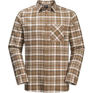 Jack Wolfskin Bergweg Shirt Men - Outdoorblouse - Heren - Lange mouwen - Bruin - Maat XXL