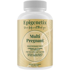 Epigenetix - Multi Zwanger - 60 premium capsules - Speciaal voor de aanstaande moeder, krachtige zwangerschapsmulti, combineert 20 vitaminen en mineralen, ondersteuning voor mama en baby