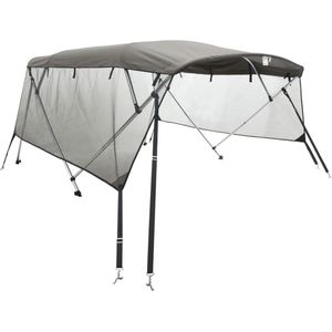 vidaXL - Biminitop - 4 - bogen - met - mesh - zijwanden - 243x(170-182)x137 - cm