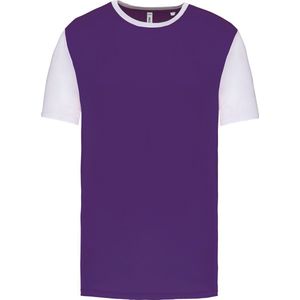 Tweekleurig herenshirt jersey met korte mouwen 'Proact' Purple/White - XL