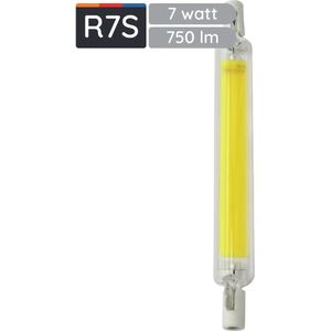 Avide R7S LED Staaflamp 118mm - 7W 220-240V - 4000K - 700lm - LED Lampjes Insteek - Wit licht - Vervangt 54W lamp