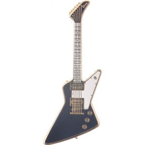 Speldje Gibson Explorer gitaar, zwart met wit pickguard