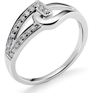 Orphelia RD-3222/58 - Ring - 18 Karaat Witgoud / Diamant 0.17 ct