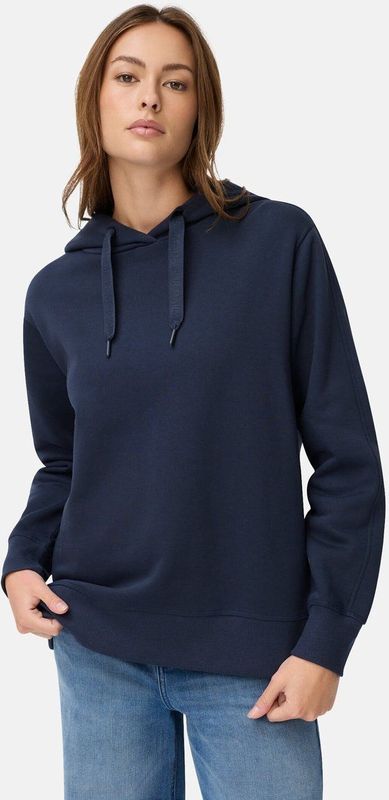 camel active Capuchontrui gemaakt van puur katoen - Maat womenswear-XXS - Middernachtblauw