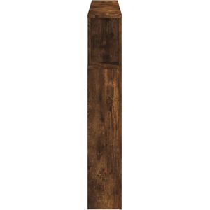 Hoofdeinde met LED 140x18,5x103,5 cm bewerkt hout gerookt eiken