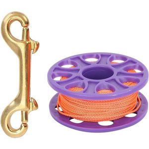 Lichtgewicht Duiken Spool Reel voor Snorkelen en Duiken - 30m Gids Lijn (Paars)