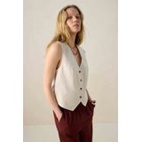 Sissy-Boy - Beige linnen gilet